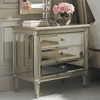 Traditional bedside table A CLASSIC BEAUTYwoodenglassmetal