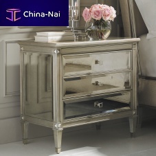Traditional bedside table A CLASSIC BEAUTYwoodenglassmetal