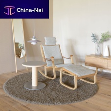 Contemporary table KOTAN ashlinoleummetal base