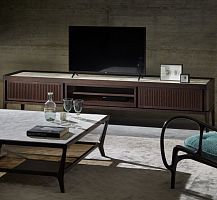 Contemporary TV cabinet FULL TVlowboardplywoodAmerican walnut