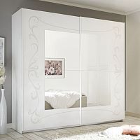 Traditional wardrobe SOLERmetalwith sliding doormirrored