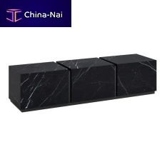 Contemporary TV cabinet MILES H43lowboardMDFmetal