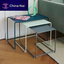 Contemporary nesting tables OULALAsheet steelsteel baserectangular