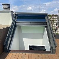 Roof hatch rectangularglassthermal break