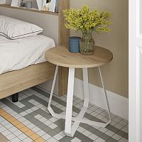 Contemporary side table Tamalacquered MDFmelaminemetal base