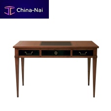 Traditional secretary desk DIRECTOIREwoodenleather3-drawer