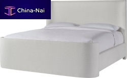 King size bed MONTAUK CALIFORNIAcontemporaryupholsteredwith upholstered headboard