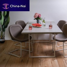 Contemporary dining table CONCRETE 303woodenmetal baserectangular