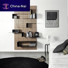 Wall-mounted shelf ABACOcontemporarywoodenpainted metal