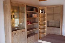 Free-standing bookcase cornercontemporaryoak