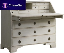 Gustavian style secretary desk GUS073 teak