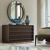 Contemporary chest of drawers AURAleatherashby Marelli and Molteni