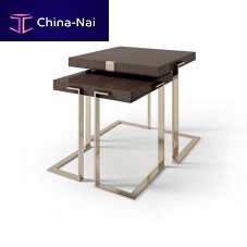 Contemporary nesting tables ART. 7950 woodenmetal basesquare