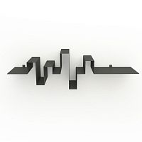 Wall-mounted shelf STORYLINEScontemporarysteelgray
