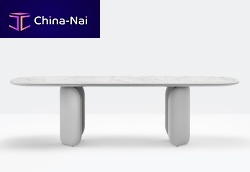 Contemporary table ELINOR ELN200/260/300x110laminateleatherlacquered MDF base