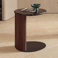 Contemporary side table Dropglassceramicmarble