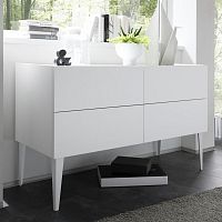 Sideboard with long legs REXcontemporaryoakwhite