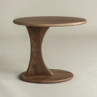 Contemporary bedside table Ellipse Smalloakwalnutoak base