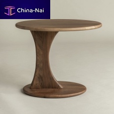 Contemporary bedside table Ellipse Smalloakwalnutoak base
