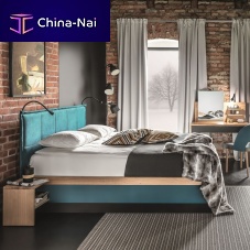 Double bed Tivolicontemporarywith upholstered headboardwith in-base storage
