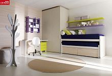 Pull-out bed COMPOSIZIONE 111singlecontemporarywith drawer