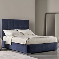 Double bed BARDO'contemporarywith headboardupholstered