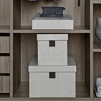 Fabric storage box EXCESSORIESwith lidfor cabinetsMade in Italy