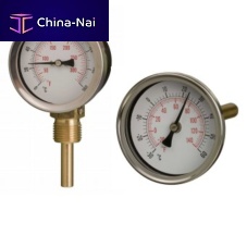 Bimetallic thermometer dialpocketinsertion