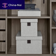 Fabric storage box EXCESSORIESwith lidfor cabinetsMade in Italy