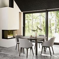 Contemporary dining table #112 oakwalnutlacquered wood