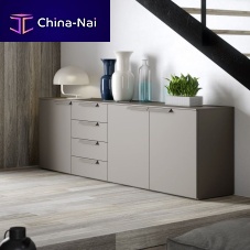 Contemporary sideboard lacquered woodgraybeige