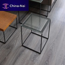 Contemporary side table SLIM IRONYsheet steelcopper baserectangular