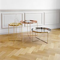 Contemporary side table CM05 HABIBIaluminumpolished brasscopper