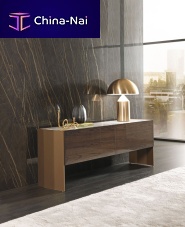 Contemporary sideboard MILVIANwoodenpainted metalmarble
