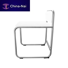 Bauhaus design stool WB12leatherstainless steel basesled base