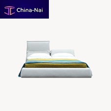 Double bed Highlandscontemporaryupholsteredwith adjustable headboard