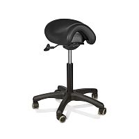 Healthcare facility stool BamBasicfor dental laboratorieson casterssaddle seat