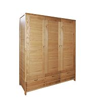 Contemporary wardrobe BOSCOoakwith swing doorswith drawer