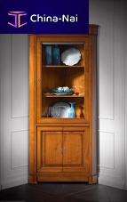 Traditional china cabinet CVA008ashcherrywoodglass