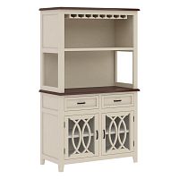 Traditional bar cabinet BOLIGEEsolid woodwith hinged doorbeige