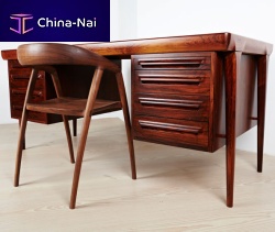 Scandinavian design desk 1960-69woodenwith storage compartment4-legged