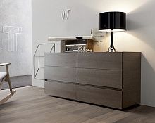 Contemporary chest of drawers SQUARE woodennot specifiedbrown