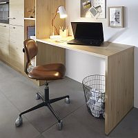 Contemporary desk woodenstraightcorner