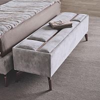 Contemporary bed bench JAZZfabricstainless steel