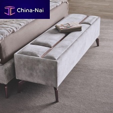 Contemporary bed bench JAZZfabricstainless steel