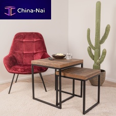 Contemporary coffee table HOHE TAUERN 58woodenmetal basesquare