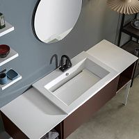 Double depth washbasin GHOST®integratedceramicwith mixer tap