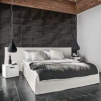 Double bed Ghostsinglecontemporaryupholstered