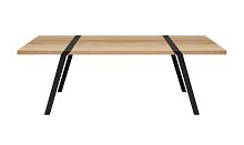 Contemporary dining table PI02metaloaksolid wood