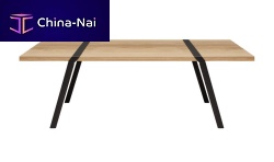 Contemporary dining table PI02metaloaksolid wood